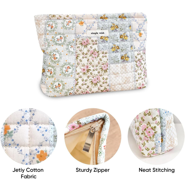 Lily of the Valley Quilted Pouch V3
